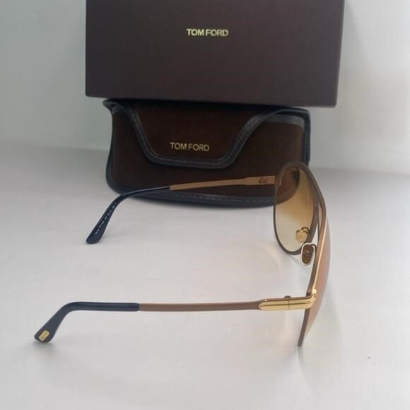 New Authentic TOM FORD Xavier FT1060/S 30F aviator sunglass gold main image 5